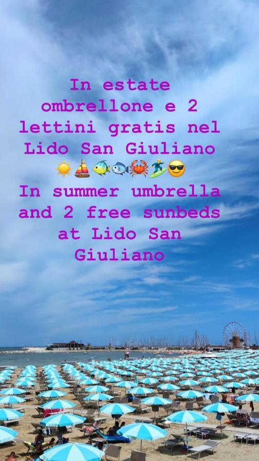 Ferienwohnung La Casa Di Clara Ombrellone Con 2 Lettini Al Lido San Giuliano Gratis E Parcheggio Privato Gratis Rimini Exterior foto